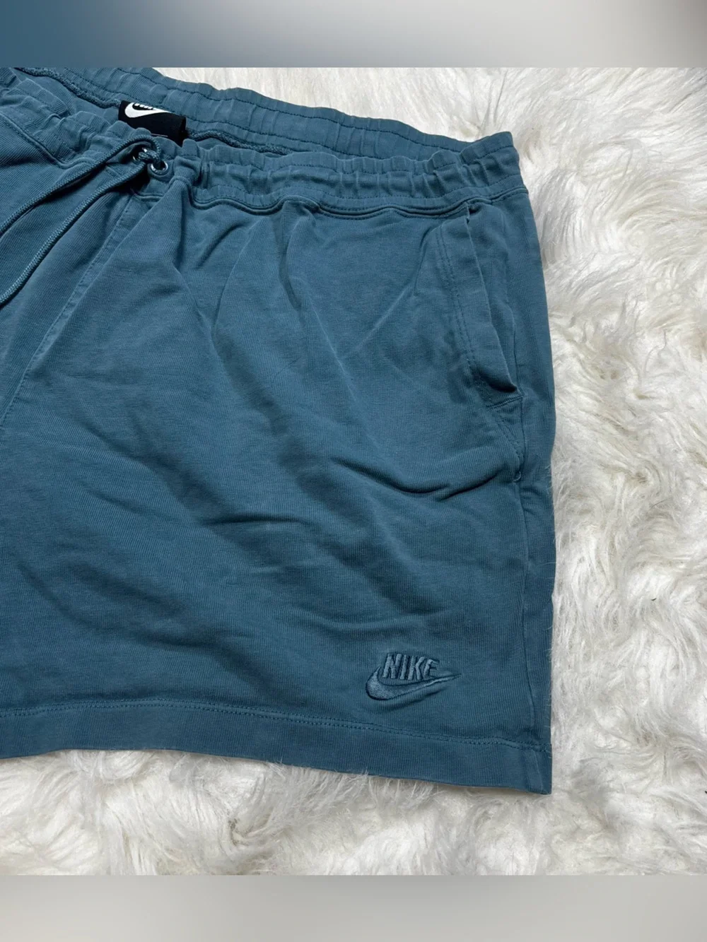 Nike Women's Teal Knit Drawstring Athletic Shorts size Women’s XXL